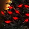 KSA Set of 10 Festive Red Cardinal Bird Novelty Christmas Lights - Green Wire
